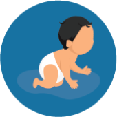icon of a crawling baby