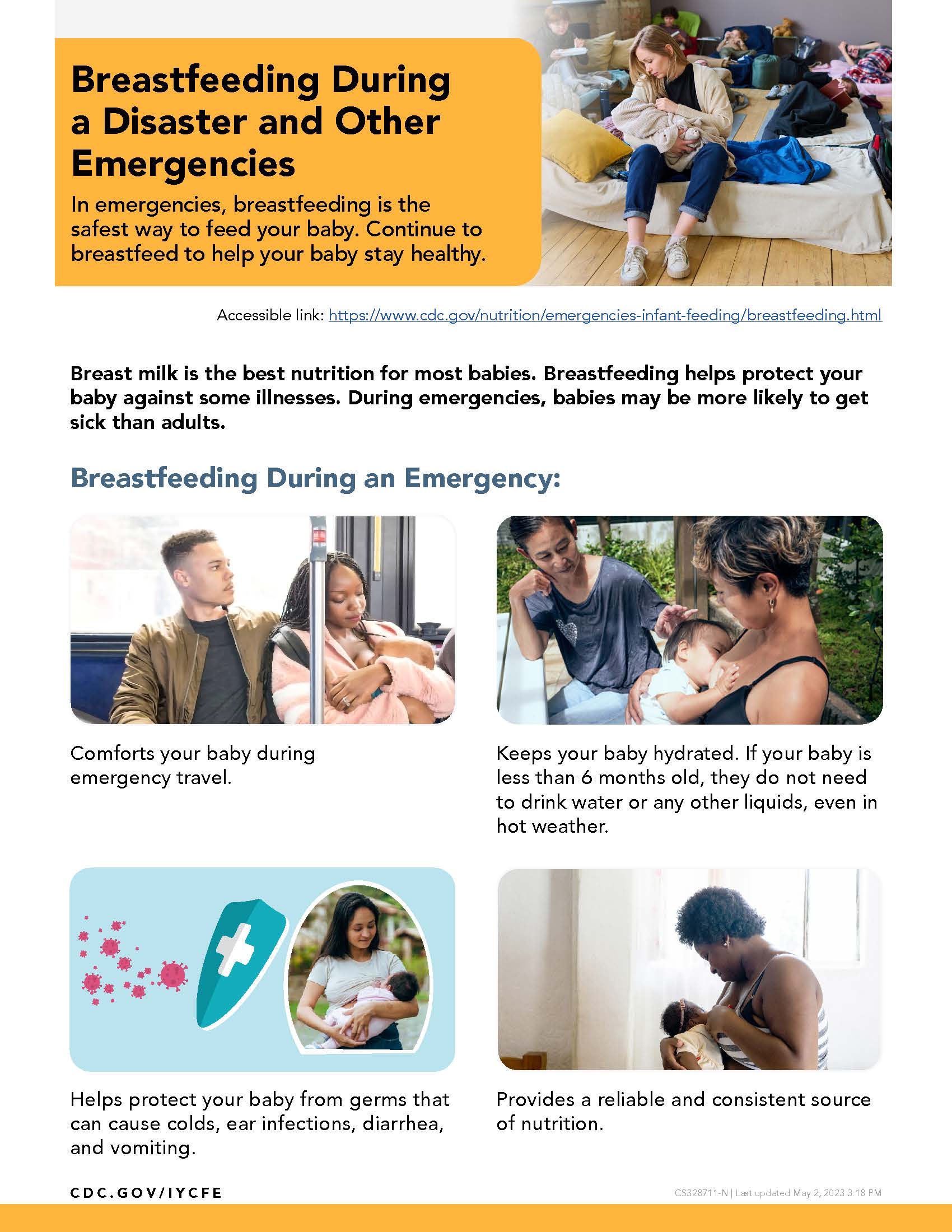Breastfeeding During a Disaster and Other Emergencies