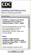 Sample widget: Smoking and Tobacco Use