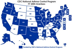 Asthma Control Program Activities Map