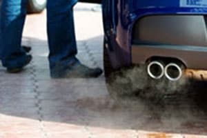 Pollution from a car can trigger asthma. 