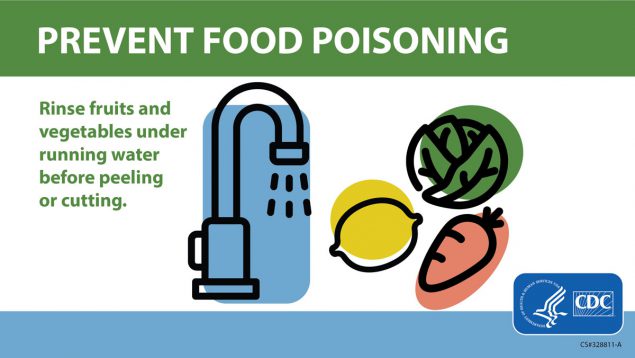 Prevent Food Poisoning - Rinse fruits and vegetables