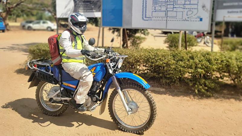 Health samples return to the hub for processing, supporting timely diagnosis and care.