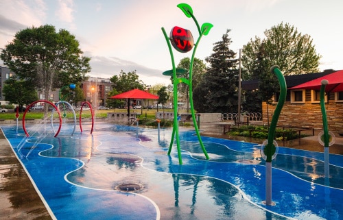 A splash pad without people playing