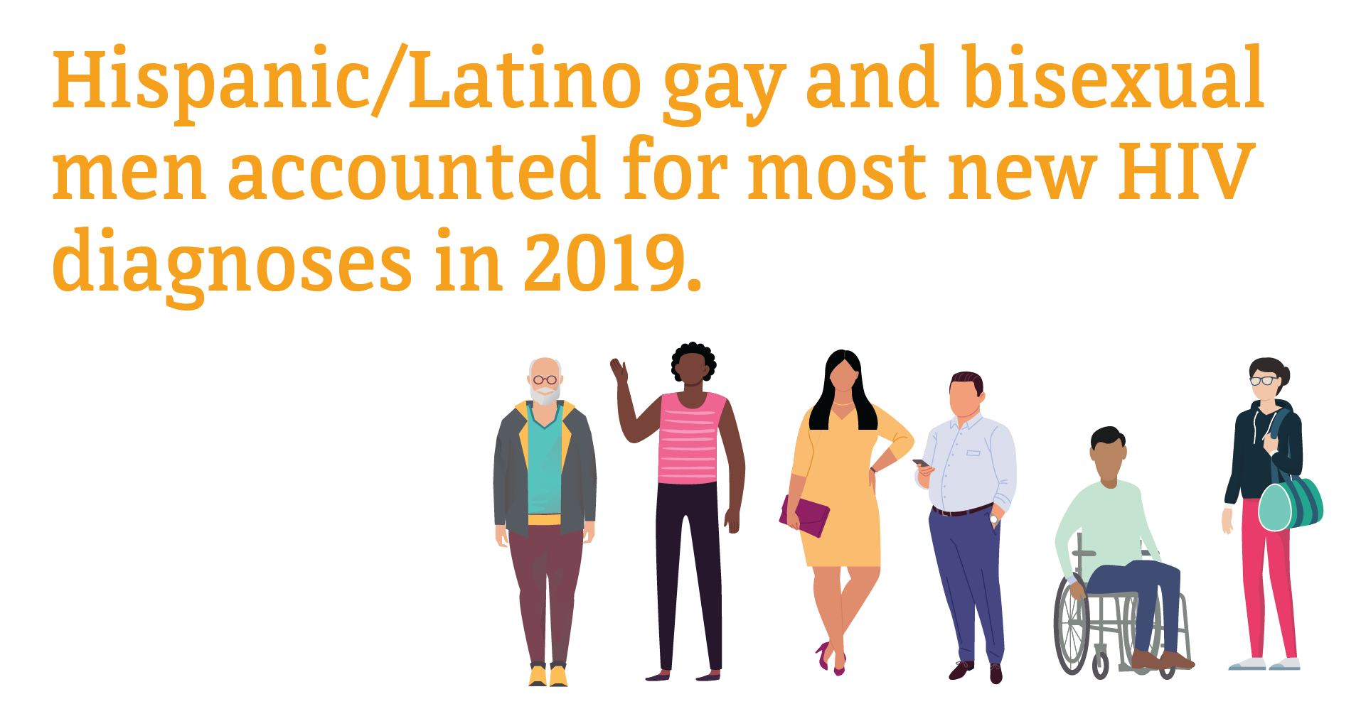 Hispanic/Latino gay and bisexual men accounted for most new HIV diagnoses in 2019.