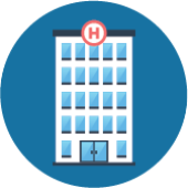 icon of a hospital building