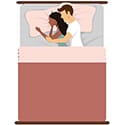 icon of a couple in a bed