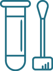 test tube and swab icon