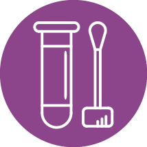 purple testing icon