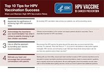 Tips for Talking to Parents about HPV Vaccine.