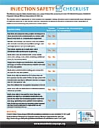 Injection safety checklist for doctors.