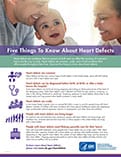 Five Things To Know About Heart Defects Fact Sheet