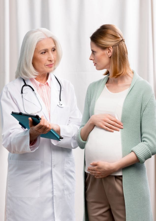 a doctor with a pregnant woman
