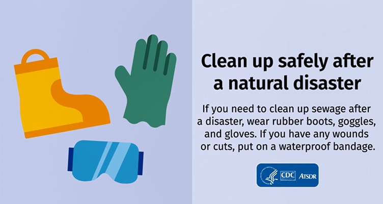 Clean up safely after a natural disaster
