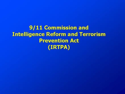 the intelligence reform and terrorism prevention act
