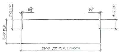 failed slab dimensions