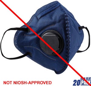 Blue respirator - Not NIOSH-Approved