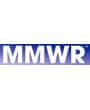 MMWR Logo, white text on a blue field.
