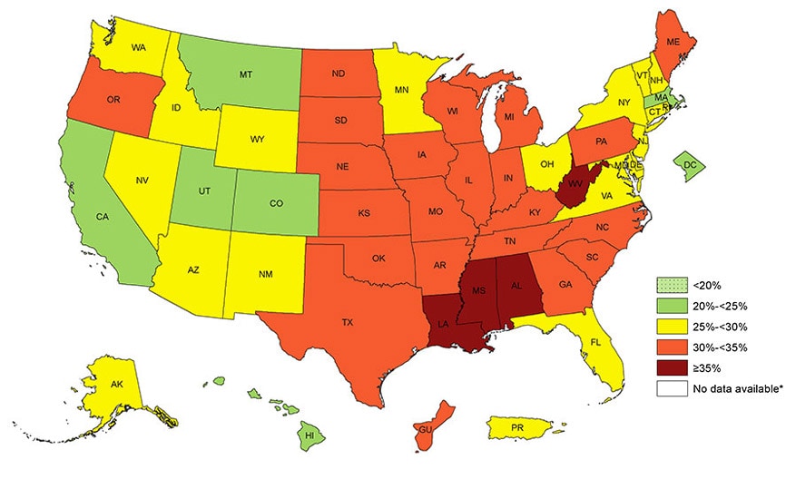 Adult Obesity Prevalence Maps Overweight & Obesity CDC