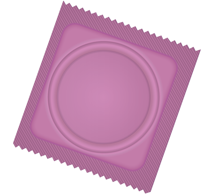 Illustration of condom wrapper