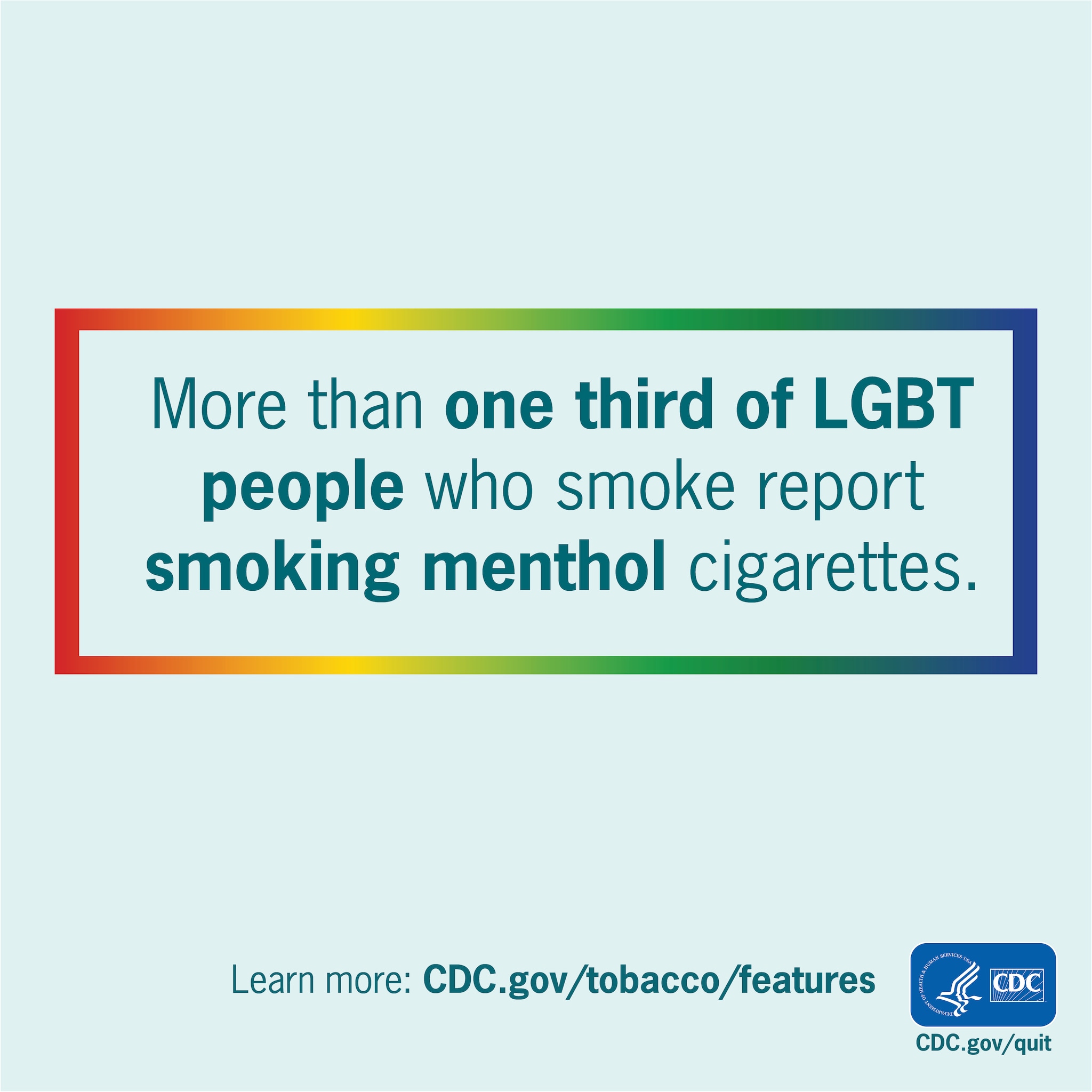 More than one third LGBT people who smoke report smoking menthol cigarettes.