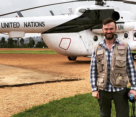 CDC’s John Saindon returns to Goma after a trip via UN helicopter to Butembo