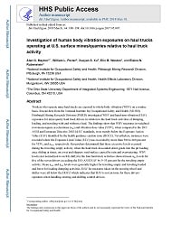 First page of Investigation of Human Body Vibration Exposures on Haul Trucks Operating at U.S. Surface Mines/Quarries Relative to Haul Truck Activity