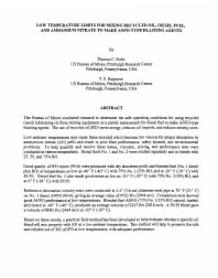 Image of publication Low Temperature Limits for Mixing Recycled Oil, Diesel Fuel, and Ammonium Nitrate to Make ANFO-Type Blasting Agents