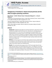 First page of Mutagenicity of Biodiesel or Diesel Exhaust Particles and the Effect of Engine Operating Conditions