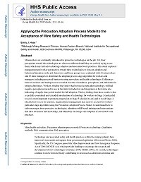 First page of Applying the Precaution Adoption Process Model to the Acceptance of Mine Safety and Health Technologies