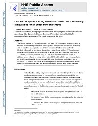 First page of Dust Control by Air-blocking Shelves and Dust Collector-to-Bailing Airflow Ratios for a Surface Mine Drill Shroud