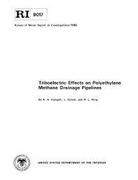 Image of publication Triboelectric Effects on Polyethylene Methane Drainage Pipelines