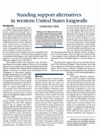 Image of publication Standing Support Alternatives in Western United States Longwalls
