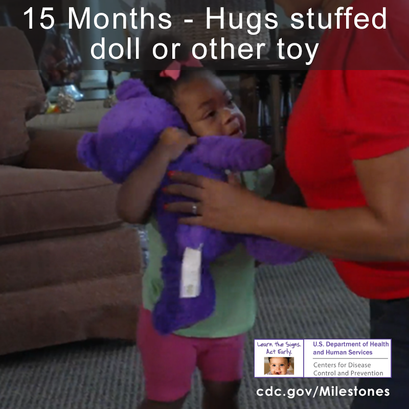 15 Months - Hugs stuffed doll or other toy