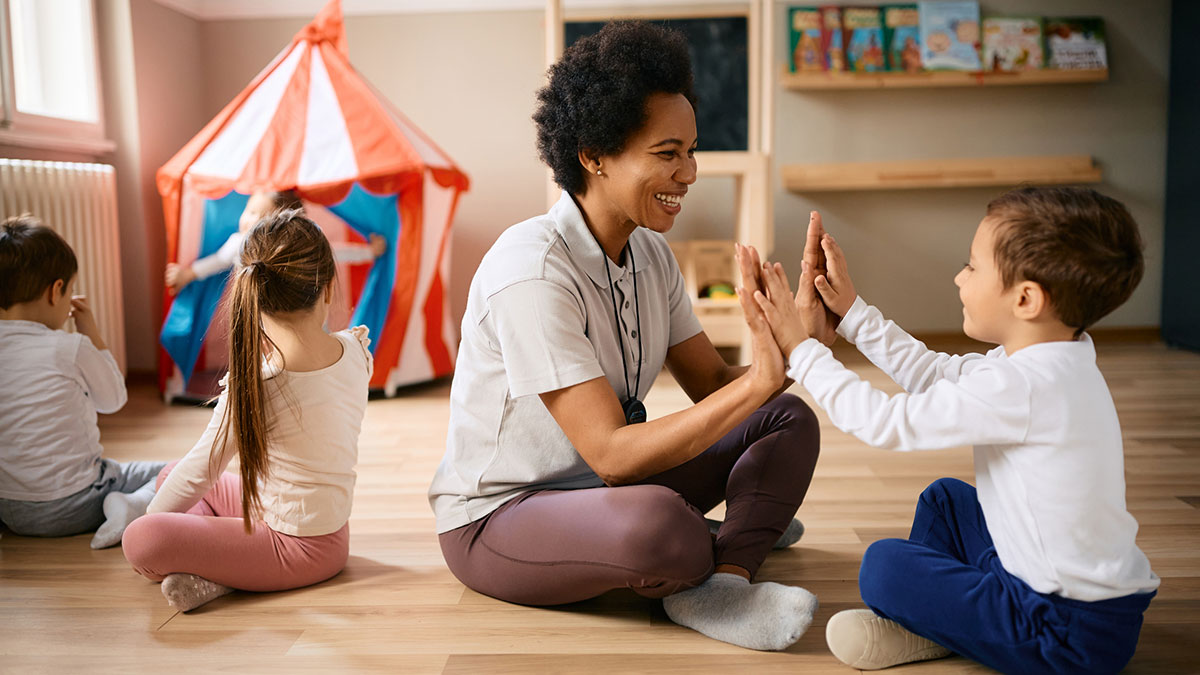 early intervention specialist working with children