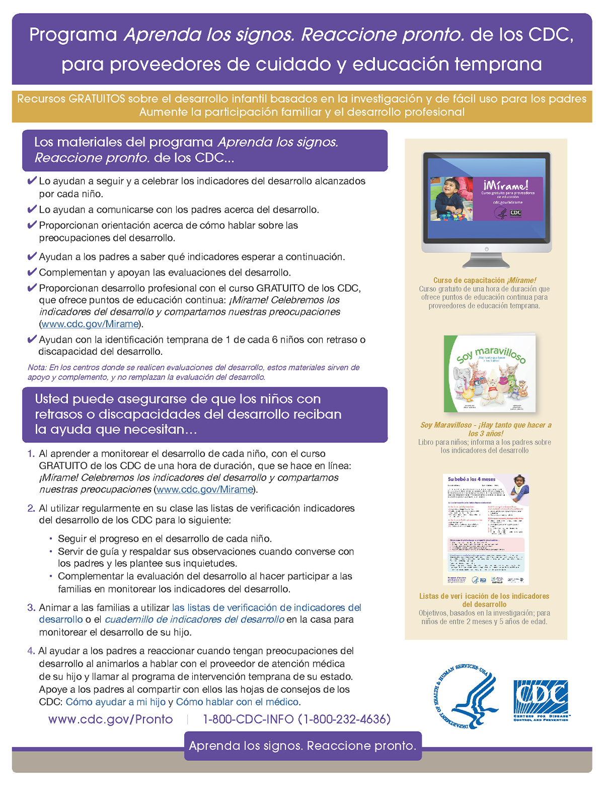 Cartilla para proveedores de cuidado y educaci&oacute;n temprana