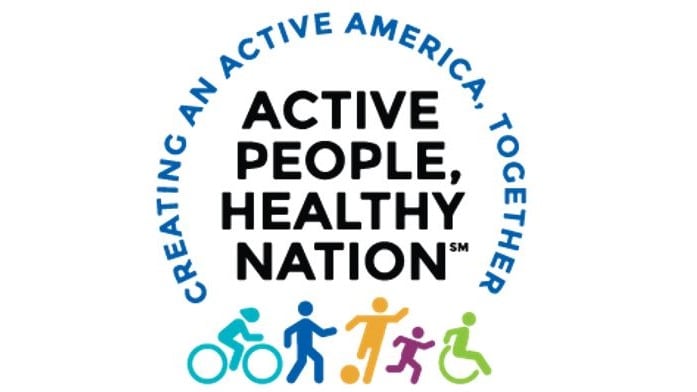 Active People, Healthy Nation logo, with the text “Creating an Active America, Together."