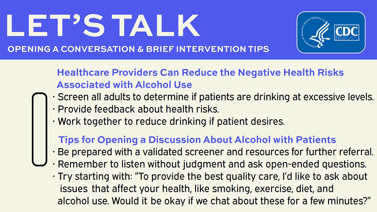 Opening a SBI Conversation and Brief Intervention Tips