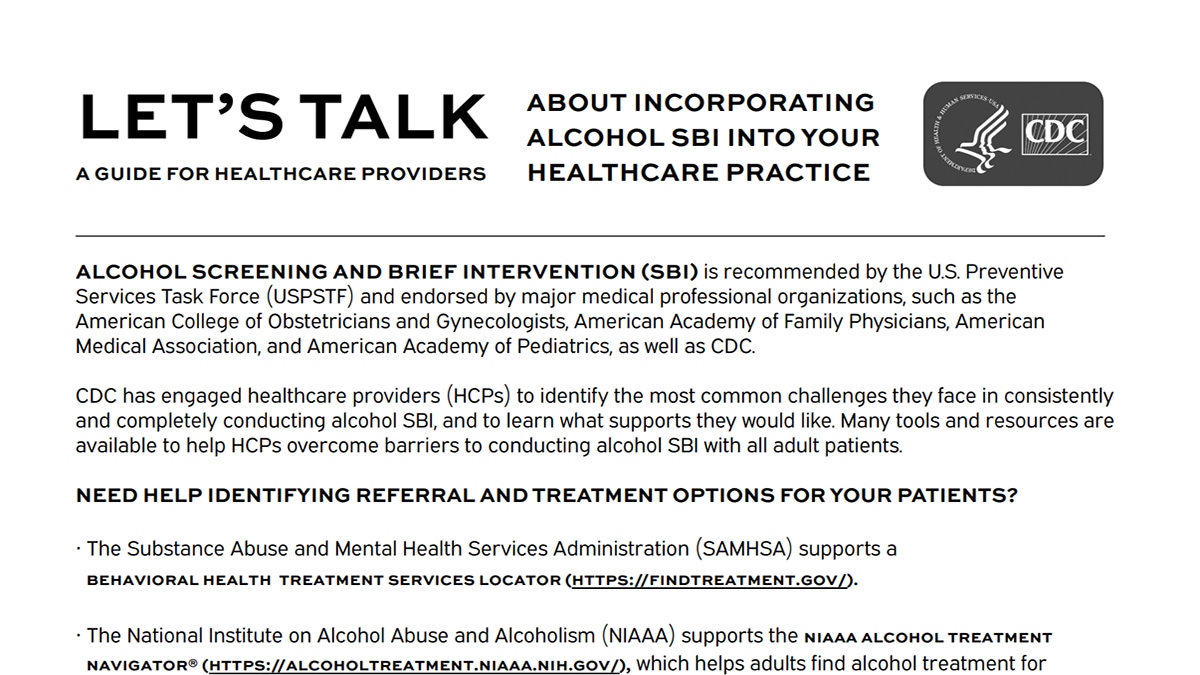 thumbnail HCP FactSheet 2 Incorporating Alcohol SBI Print Friendly-508