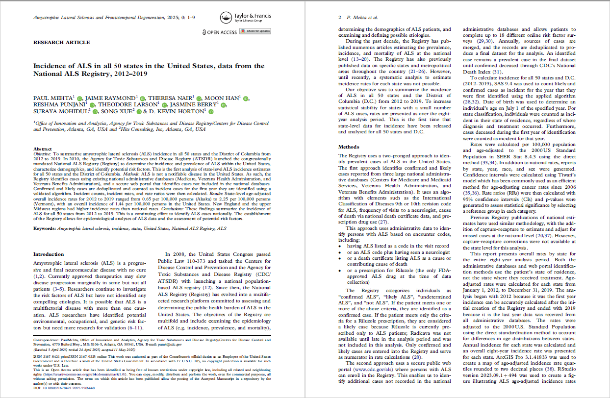 Image of front two pages of a scientific paper