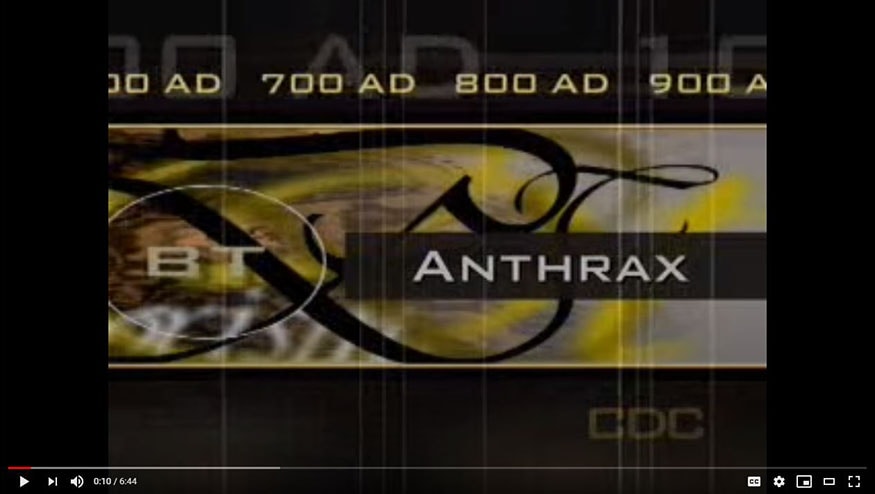 A video about anthrax and its history as a biological weapon.