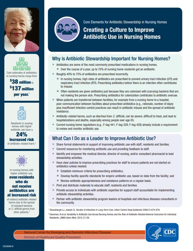 Creating a Culture to Improve Antibiotic Use in Nursing Homes