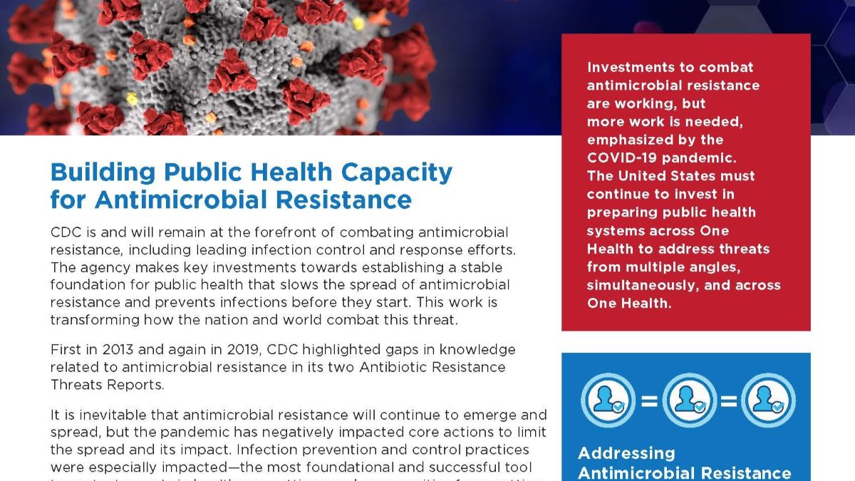 Building public health capacity for antimicrobial resistance.