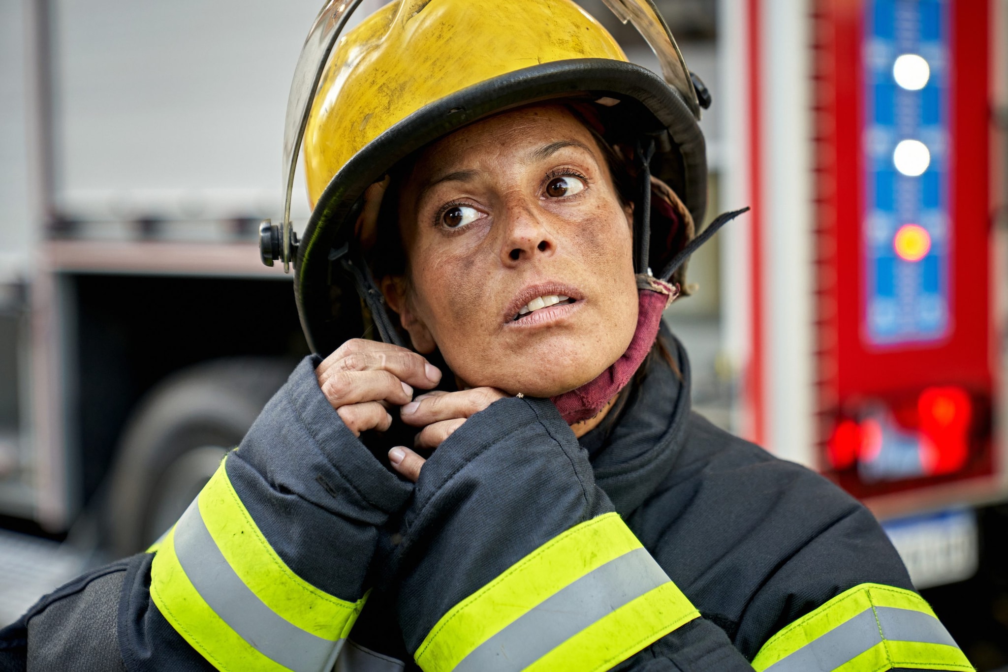 decorative: female firefighter
