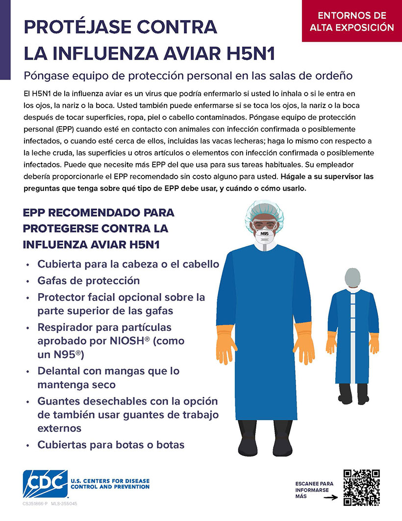 UseUse el equipo de protección personal - Exposición alte en salas de ordeño