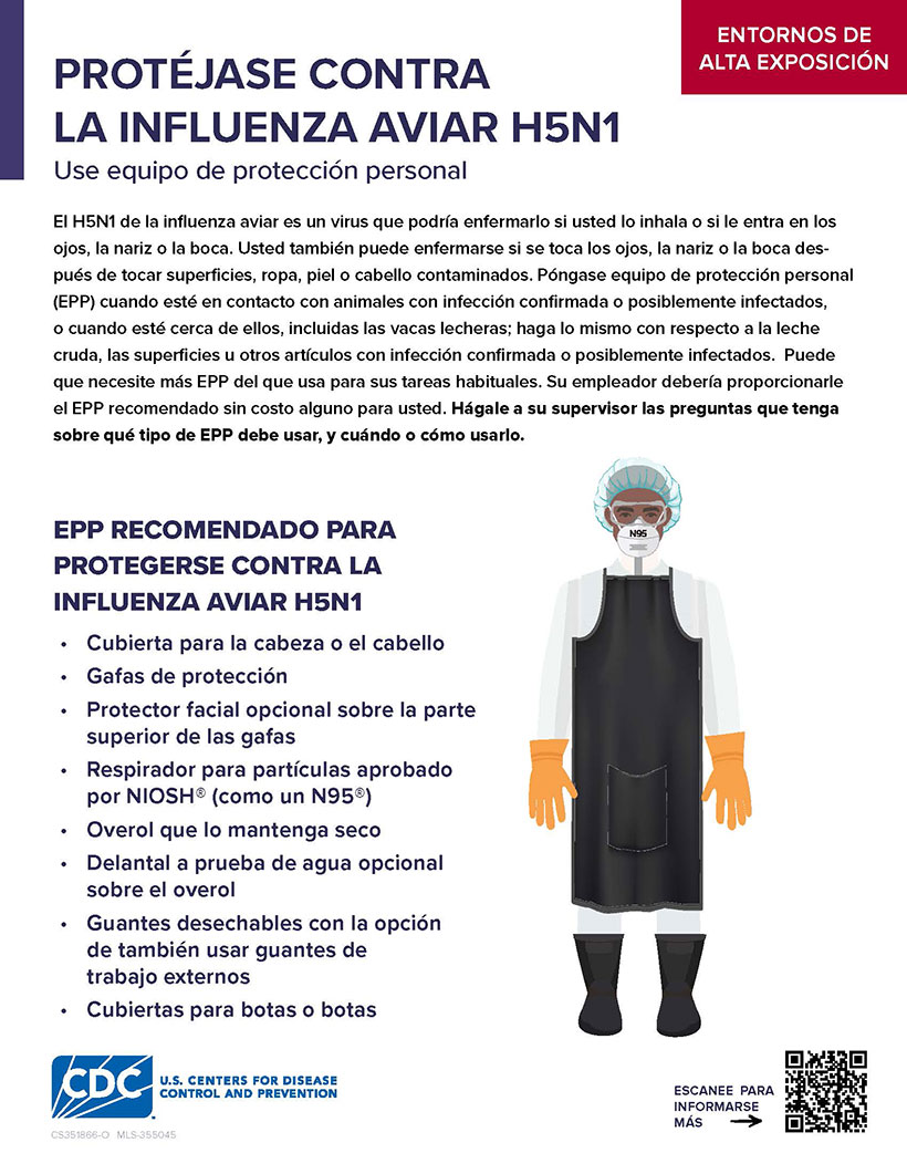 Use el equipo de protección personal - Exposición alta