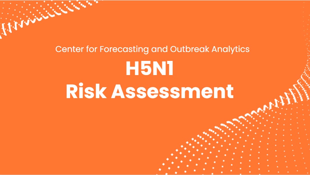 H5N1 Risk Assessment thumbnail with yellow background with white waves and white text