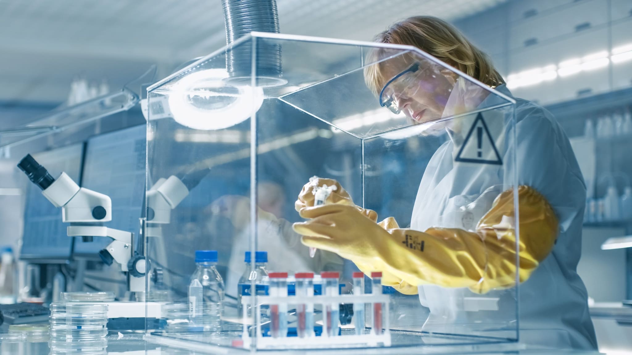 Femal scientist at work in laboratory