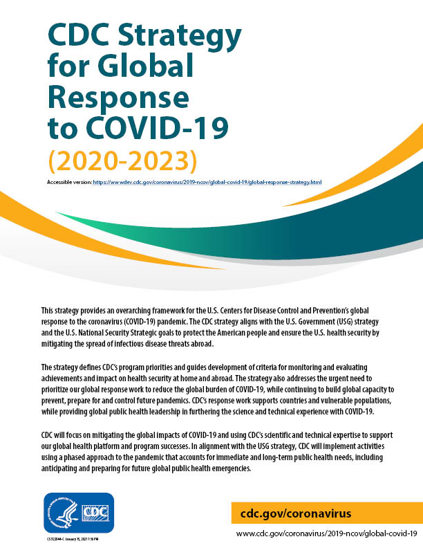 CDC Strategy for Global Response to COVID19 (20202023) CDC
