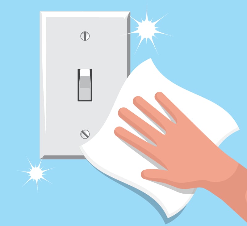 clean light switch clipart